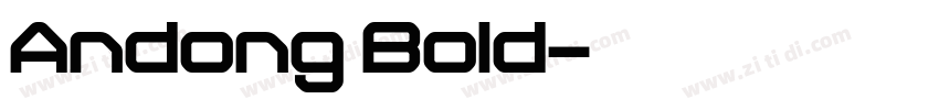 Andong Bold字体转换